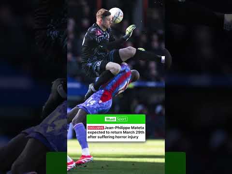 Crystal Palace expect Jean-Philippe Mateta to return on March 29th after he suffered horror injury