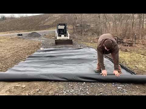 Geotextile Fabric and stone for new driveway